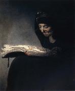 REMBRANDT Harmenszoon van Rijn Portrait of Rembrandt-s Mother oil painting on canvas